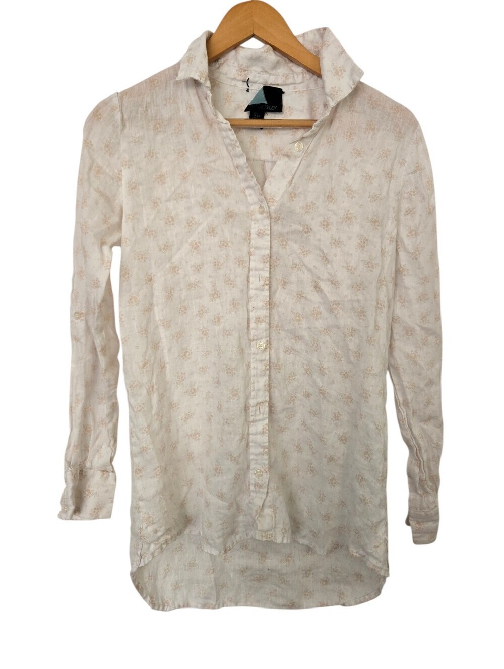 ✨ Cynthia Rowley Floral Button-Front Blouse | Soft Ivory Print | Size Small - Picture 2 of 5